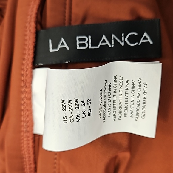 La Blanca Ruffle Swim Skirt Womens Plus Size in Cinnamon NEW - Picture 3 of 7